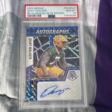2022 Panini Mosaic Rookie Auto Blue Mosaic /99 Quay Walker PSA 10 Packers