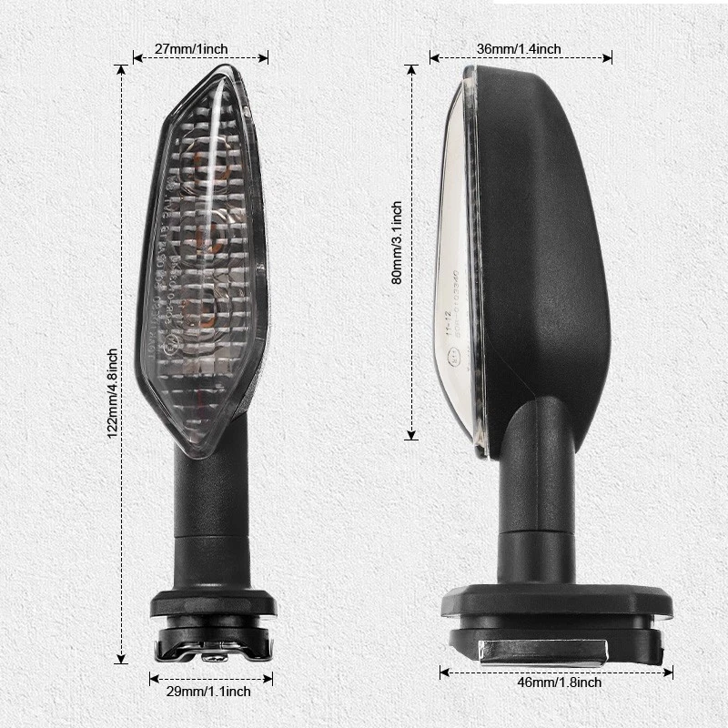 Par de indicadores de luz de señal de giro LED para Kawasaki KLX300 KLX300SM KLX250 KLX250S Foto 3 de 4