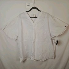 Dickies White 1 Pocket Short Sleeve Scrub Top Unisex Size 2XL