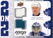 08-09 Upper Deck MVP Sundin/Vesa Toskala/Ryan Miller/Maxim Afinogenov Jersey