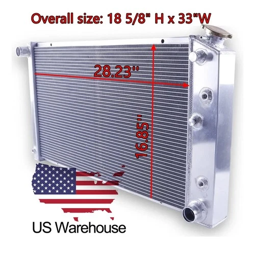 3-Row Aluminum 161 Radiator For 1965-1974 Cadillac DeVille Calais 1973 1972 1971