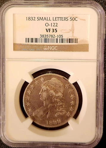 1832 50c Capped Bust Silver Half Dollar NGC VF35 Small Letters