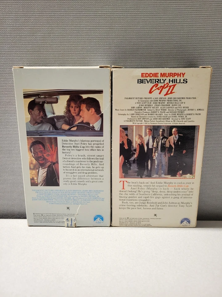 Beverly Hills Cop 1 & 2 VHS Tape Lot w/ Eddie Murphy - Image 3 of 4