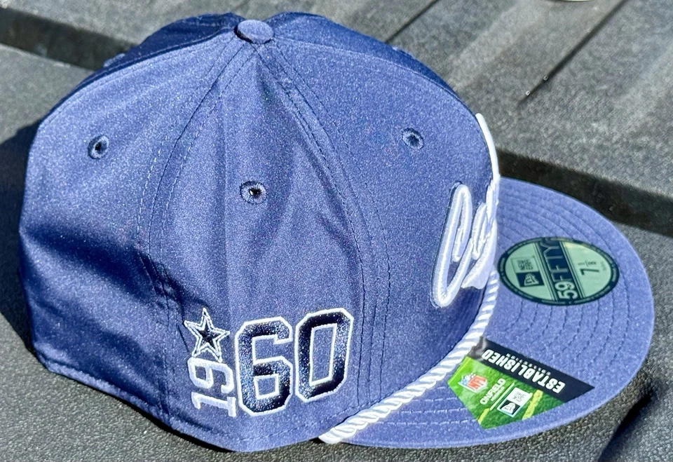 Gorra New Era 59FIFTY Dallas Cowboys 60th ajustada 7 1/8 temporada NFL100 2019 NUEVA CON ETIQUETAS Foto 4 de 4