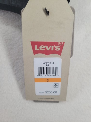 Men's Levi's® Washed Cotton Sherpa-Lined Hooded Trucker Jacket Black Size Small - Picture 6 of 19