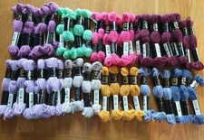 Lot of 59 DMC Laine Colbert Tapestry Yarn--9  Different Colors 100% Virgin Wool