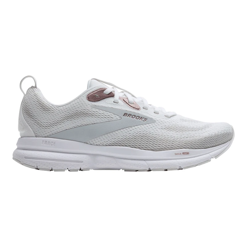 Brooks Womens Trace 4 Running Shoes Lightweight Breathable White