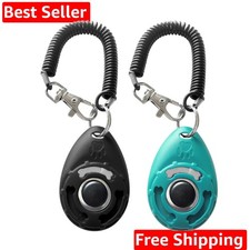 Pet Training Clicker with Wrist Strap - Dog Training Clickers New Black  Blue
