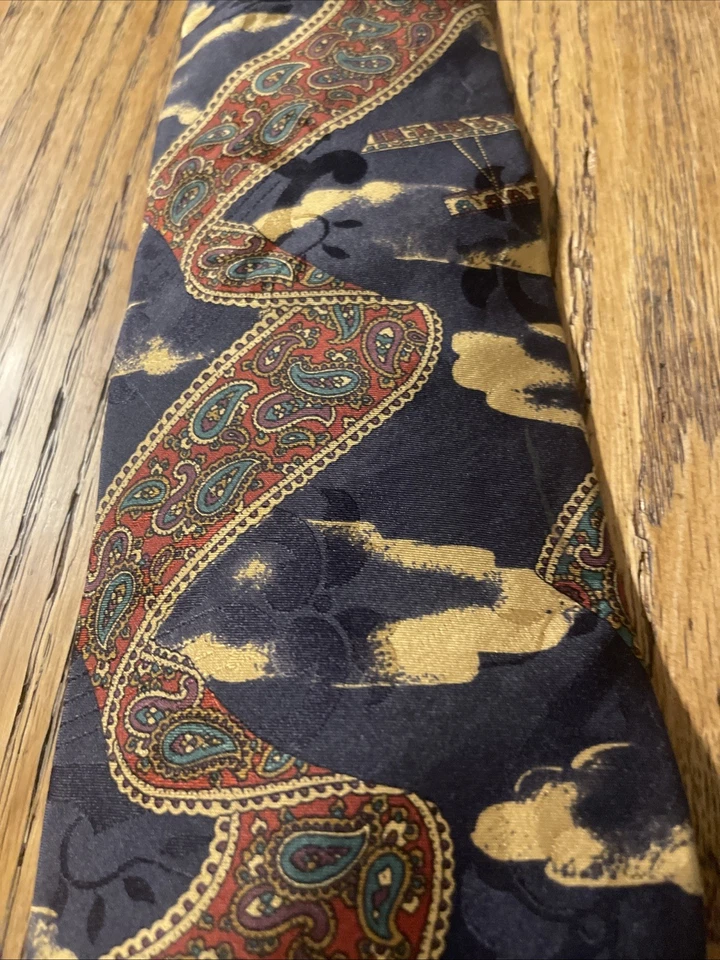 Corbata de seda cachemira abstracta Mario Valentino usada en excelente estado EE. UU. para hombre’s Foto 3 de 4