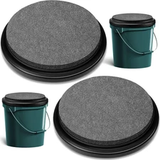 2 Pieces Padded Bucket Lid Seat 5 Gallon Bucket Seat Lid Black Padded Pail Stool