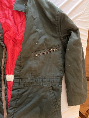 Vintage Big Ben Overall groß lang grün Stepp gefüttert isoliert Arbeitskleidung USA 42/44 - Bild 5 von 16