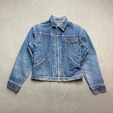 VTG 60s Wrangler Blue Bell Jacket Mens 42 One Pocket Sanforized Denim Talon Zip