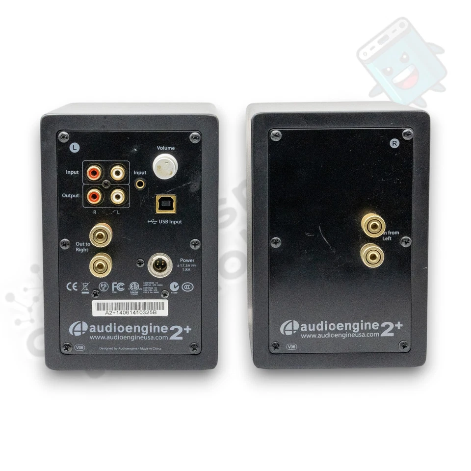 AudioEngine A2+ 1. Gen aktive kabelgebundene Desktop-Lautsprecher schwarz - mit NETZKABEL - Bild 2 von 2
