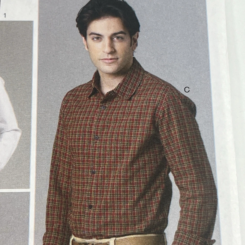 Vogue Sewing Pattern 8759 V8759 Mens Shirts Size 40-46 Uncut As New - Image 4 of 4