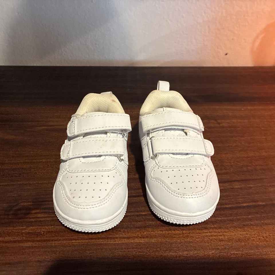 Vintage Gerber Toddler Baby Walking Sneakers White Hearts Kids Size 5 90s Kids - Image 2 of 4