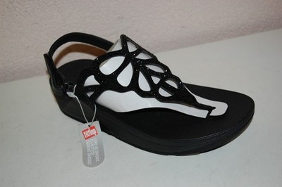 FitFlop Wunderschöne mod.Bumble Crystal Leder  Sandalen in gr. 6,5  EU 40 NP 129
