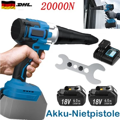 800N Nietpistole Für Makita 18V Akku Blindnietgerät Popnietenzange Ladegerät DE - Bild 1 von 4