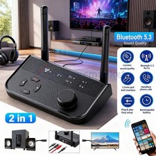 Bluetooth 5.3 Transmitter Receiver Long Range For TV Home Stereo Audio Adapter