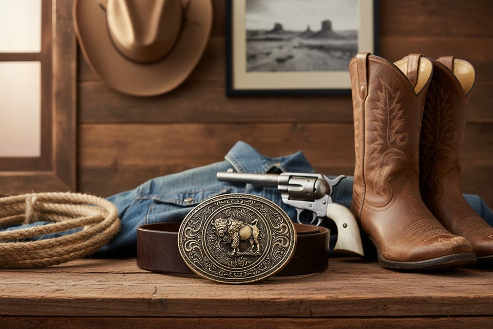 New Men Antique Gold Metal Buffalo Bull Belt Buckle Cowboy Western Fashion Rodeo - Image 4 of 4