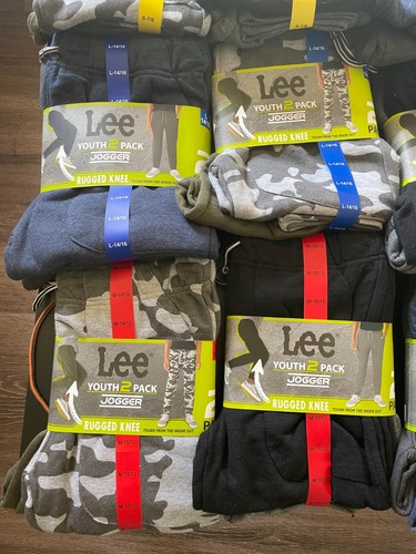 LEE YOUTH 2 PACK RUGGED KNEE JOGGERS Size: M (10-12), L (14-16), S (7-8) New - Picture 5 of 14