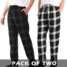 Men's Pajama Bottoms Plaid Pajamas Pants for Men Soft Long Lounge Sleep Pant