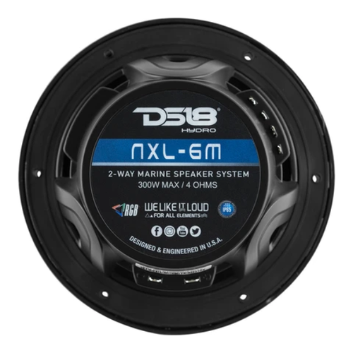 2 Altavoces Marinos DS18 NXL-6M Negros 6,5" 2 V 300W 4 Ohm Powersport Coaxiales - Imagen 4 de 8