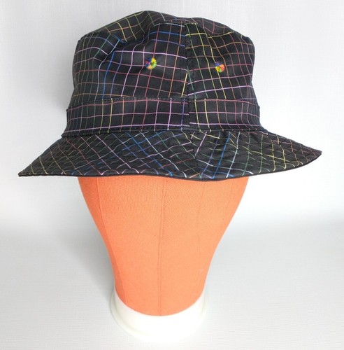 Target Pride Bucket Hat Black Rainbow Plaid NWT