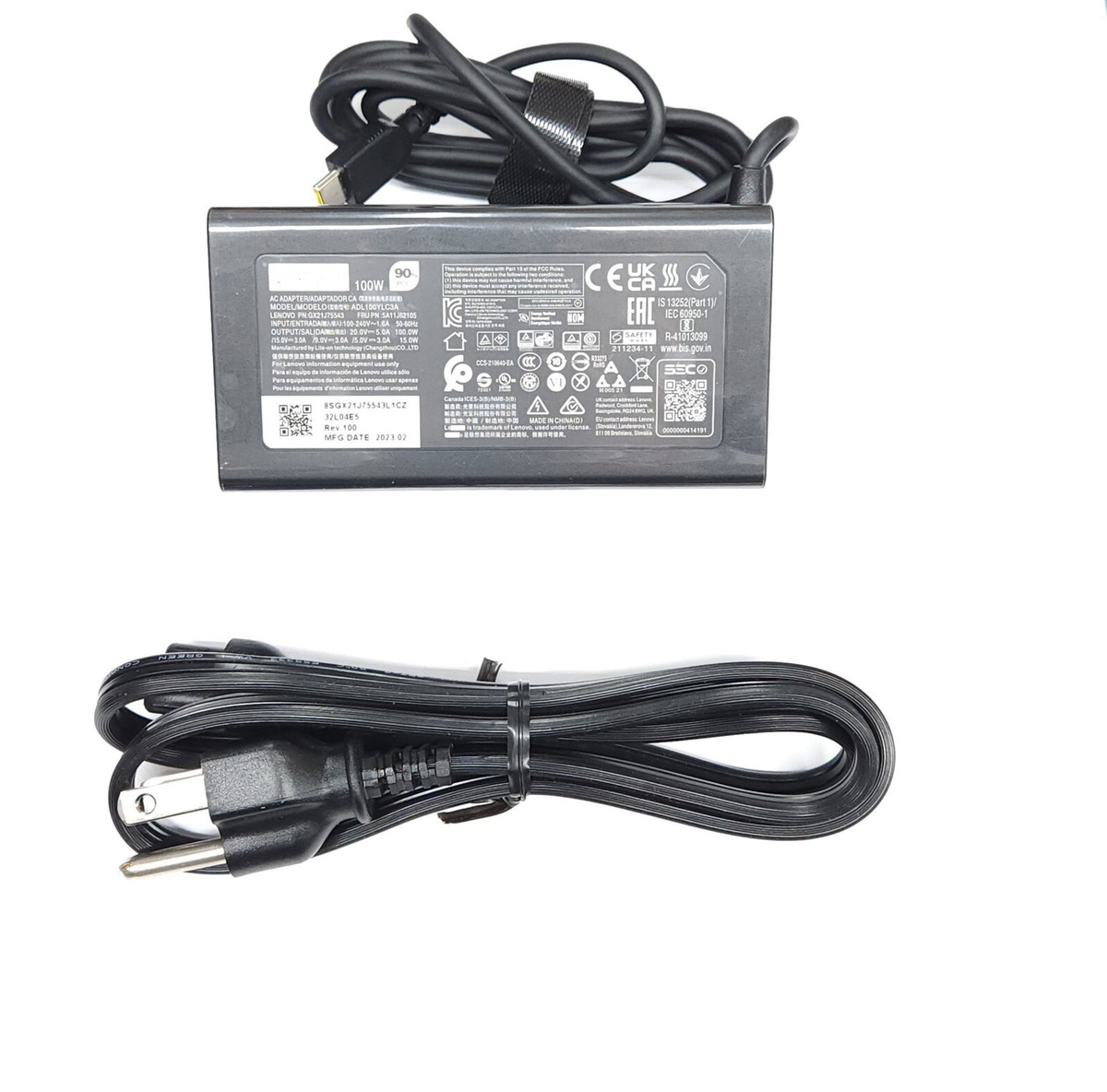 New Genuine 100W USB C AC Charger for Lenovo ThinkPad P16s Gen 2