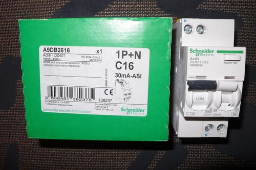 DISJONCTEUR DIFFERENTIEL A9DB2616 SCHNEIDER ELECTRIC 16A 30mA TYPE A SI 16AMPERE - Photo 3/8