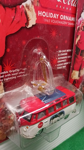 Johnny Lightning Coca Cola Holiday Ornaments Lot Of 2-‘55 Ford And ‘65 VW Samba - Picture 2 of 18