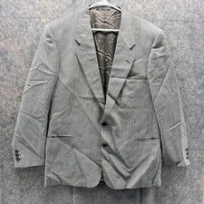 Valentino Uomo Blazer Men 42 Adult Gray 2 Button Rayon Dress Sports Jacket