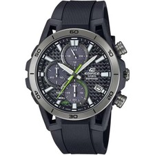 Casio Edifice EFS-S640PB-1AJF Solar Chronograph Sapphire Black Watch Japan Model