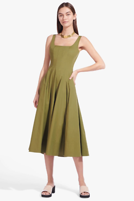 NWT STAUD WELLS DRESS IN OLIVE 2 Pristine & Gourgous! | eBay