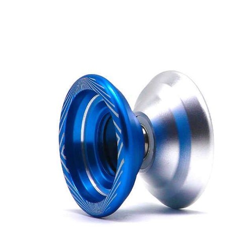 Professional Alloy YoYo Windrunner - blau/silber Profi JoJo Freilauf Kugellag... - 第 1/4 張圖片