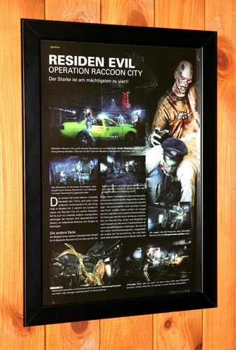 Resident Evil Operation Raccoon City Capcom PS3 Xbox 360 Promo Poster Ad Framed - Picture 3 of 3