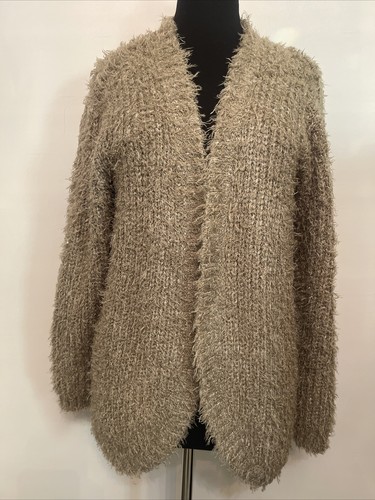 WOMEN'S KENSIE EYELASH OPEN CARDIGAN 