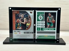 Basketball Magnetic Dual 2 Card Holder W/Display Stand 140pt Horizontal Black