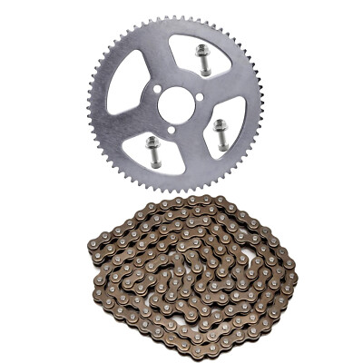 25H 136L Chain +68T Sprocket For Mini Pocket Dirt Bike Quad Scooter E-bike 