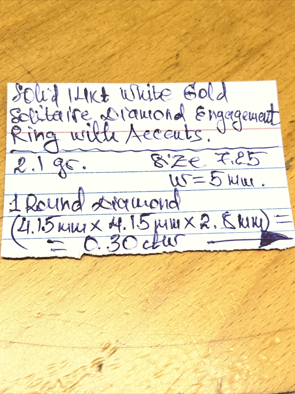 Solid 14K White Gold Solitaire Diamond Engagement… - image 12