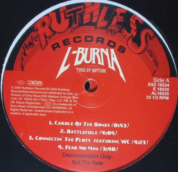 L Burna - Thug By Nature ( VINYL 2LP ) Original Pressing