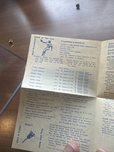 1955 Champion Brooklyn Dodgers Team Passport Extremely Rare Novelty - Picture 9 of 16
