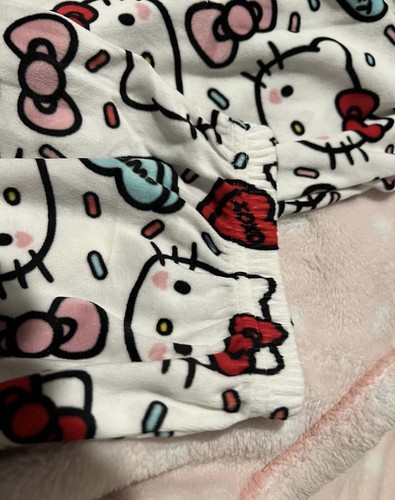 NWT Hello Kitty Conversation Heart Valentines Pajama Pants Lounge Women’s Large - Picture 2 of 5