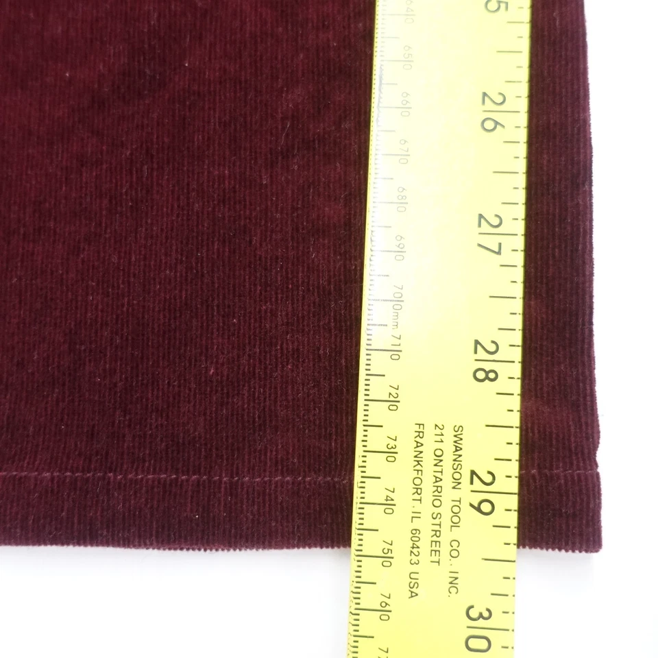 Pantalones de pana Charter Club Lexington para mujer 8 borgoña 5 bolsillos pierna recta Foto 4 de 4