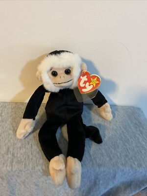 VTG Ty Beanie Baby  Mooch the Spider Monkey  1998. Tush Tag Error Dated 1999
