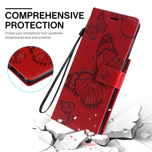 Butterfly Leather Card Wallet Case For Samsung S25 S24 S23 S22 S21 Ultra Plus - Foto 19 di 72