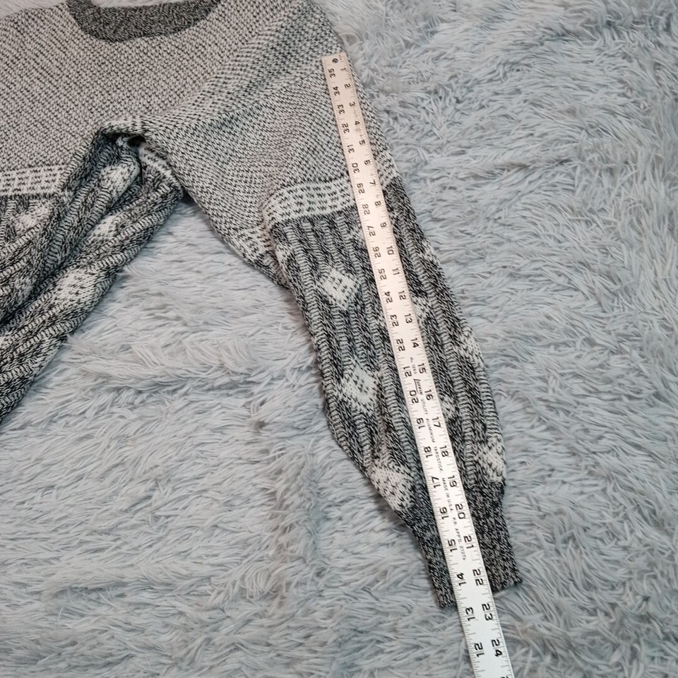 Vintage Nuovo Sweater Mens Gray M Argyle New Forces Geometric Casual