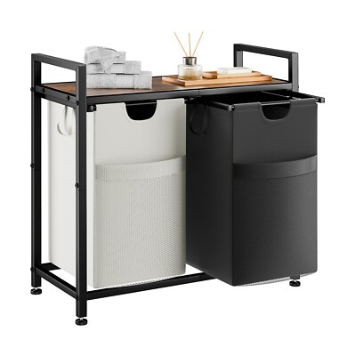 Lulive Double Laundry Hamper, Multifunctional Basket Organizer, 112L Laundry ...