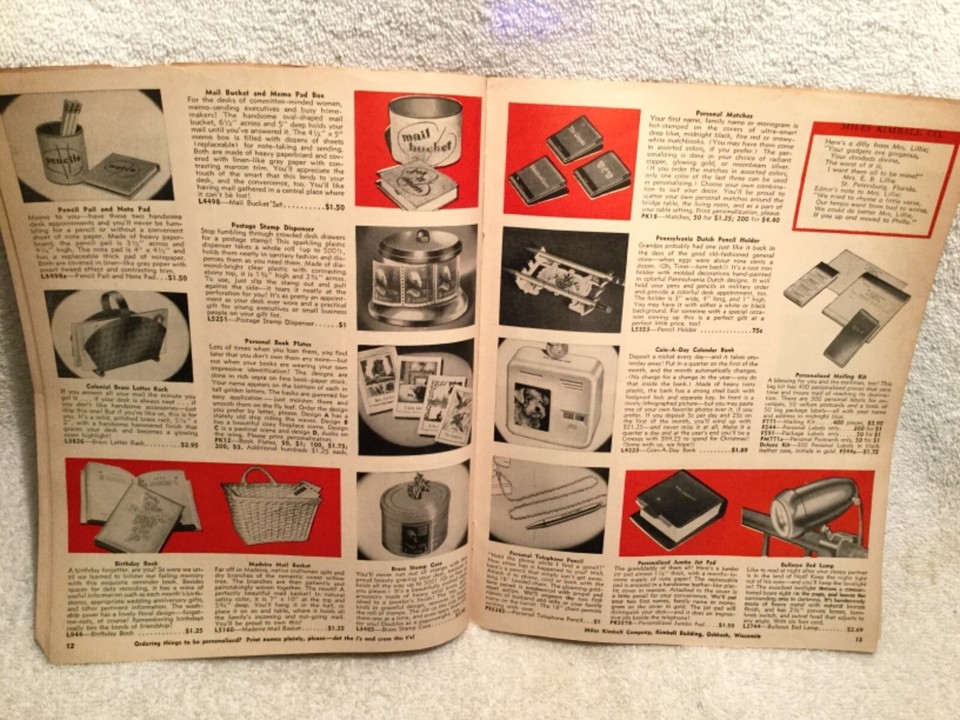 1953 Miles Kimball Co. Catalog of Gifts &amp; Housewares Oshkosh WI Mrs.  Housewife | eBay