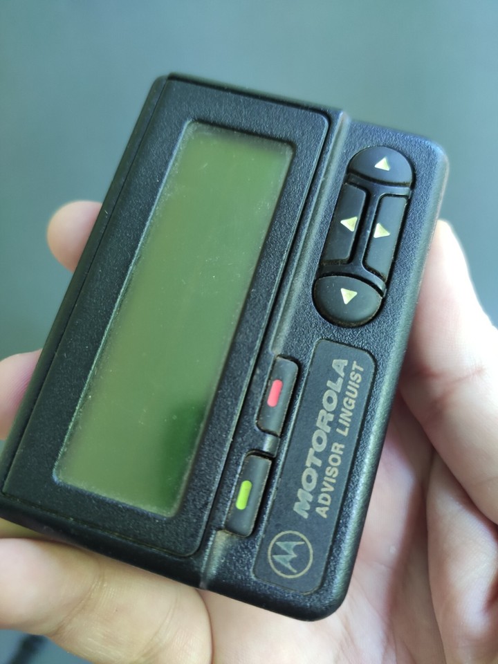 Vintage Motorola Advisor 4 LINE DISPLAY PAGER with Belt Clip Holster eBay