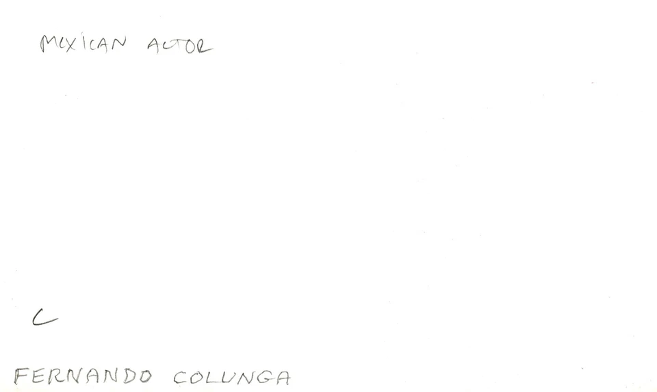 Fernando Colunga Signed Auto 3x5 Index Card Alborada - Image 2 of 2